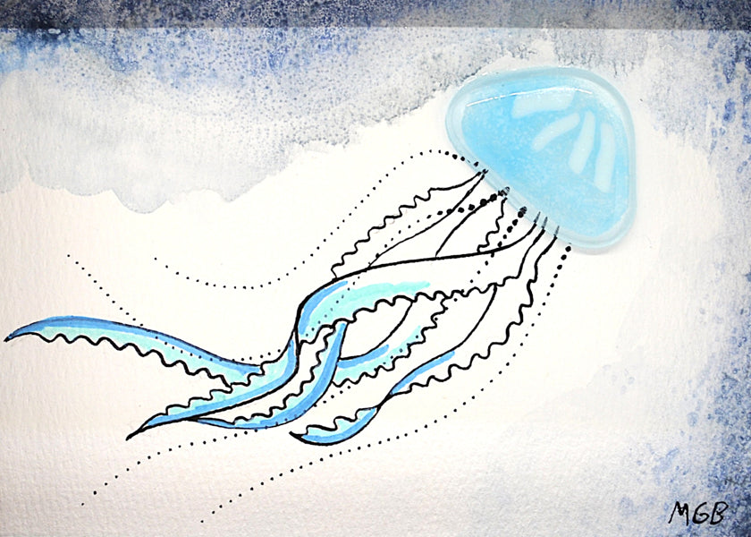 Pale Blue Jelly Painting (Small)