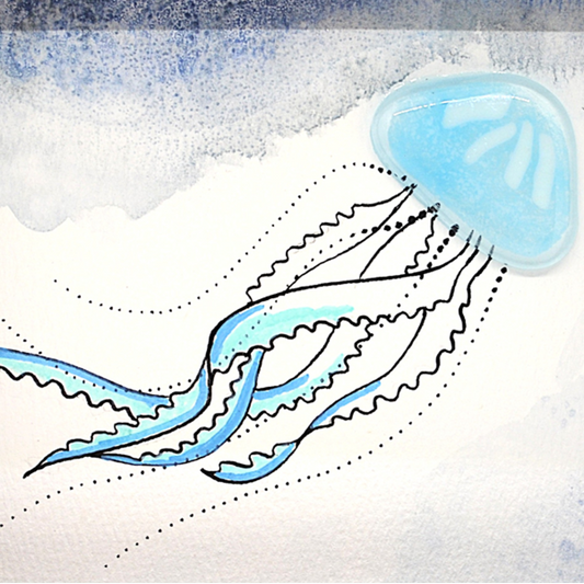 Pale Blue Jelly Painting (Small)