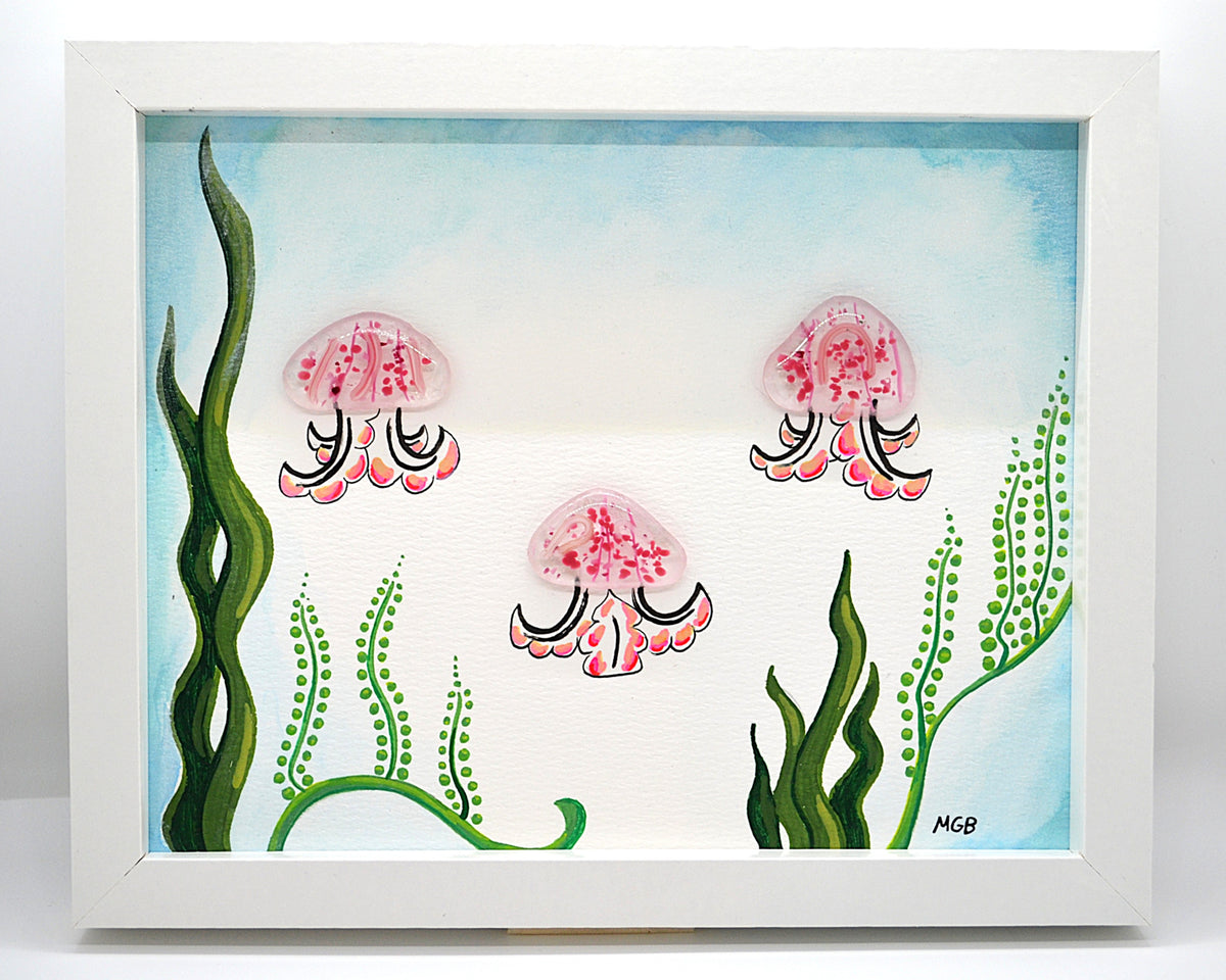 Three Pink Jellies Painting (Large)