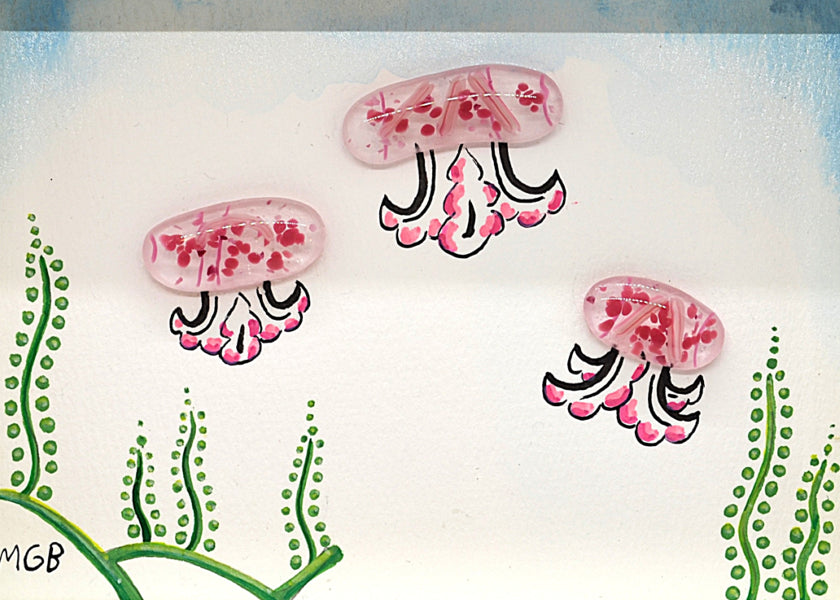 Three Pink Jellies Painting (Small)