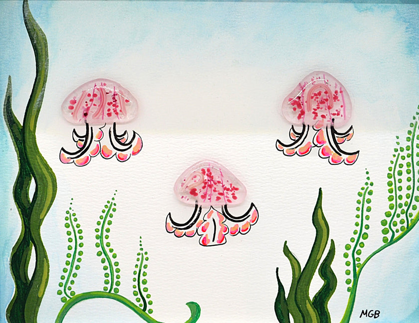 Three Pink Jellies Painting (Large)