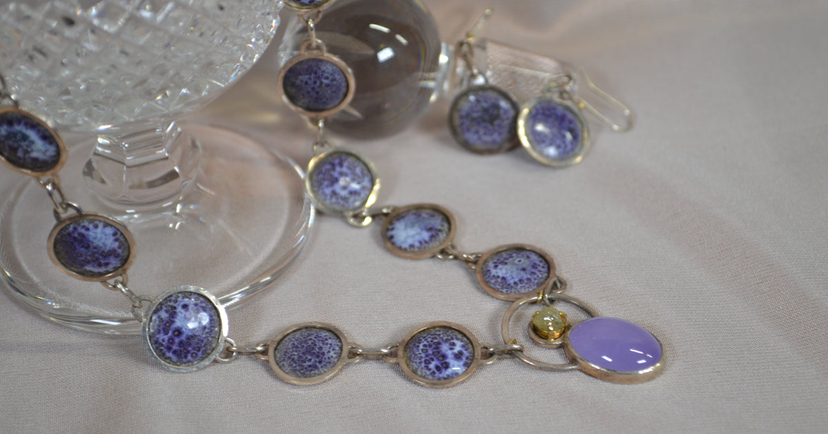 Lavender Moon Necklace and Earring Set