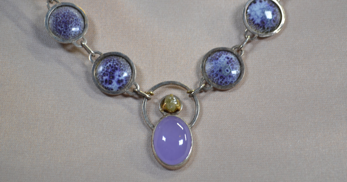 Lavender Moon Necklace and Earring Set
